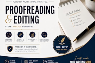provide a high quality editing and proofreading service