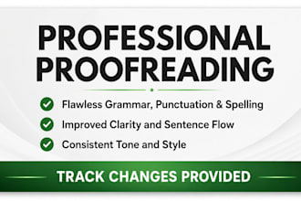 provide a high quality editing and proofreading service