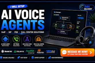 set up retell ai voice agent telnyx sip freepbx vicidial IVR and asterisk