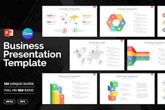 design business powerpoint presentation for startup pitch deck