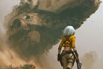 draw sci fi illustration and sci fi sci fi illustration