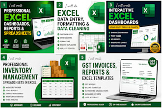 create professional microsoft excel dashboards, reports and spreadsheets