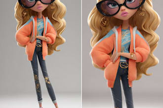 create your 3d bratz doll character