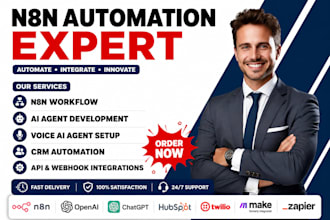 build n8n ai automation CRM workflow ai agent voice ai business automation