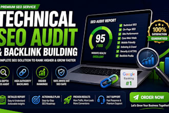 provide technical SEO audit, backlink building