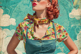 draw vintage retro style design or illustration