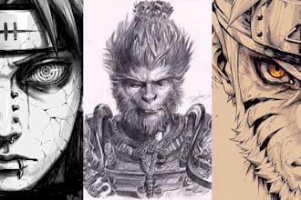 draw manga, manhwa, webtoon, comic book and  graphic novel art, comic cover, art