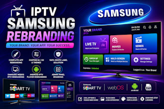 rebrand samsung iptv android iptv player, white label with admin panel