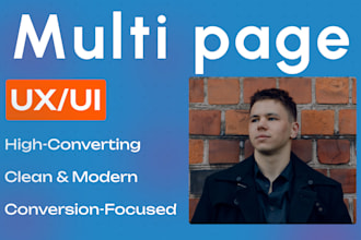 design a premium multi page UI UX website in figma
