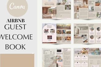 design vacation rental guidebook, airbnb welcome guide, host handbook booklet