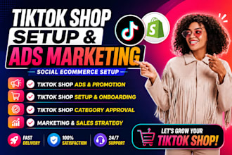 setup tiktok shop, fix tiktok shop product manager tik tok shopify ads manager