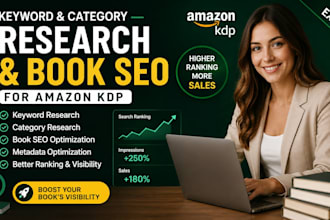 do keyword category research and book seo for amazon kdp