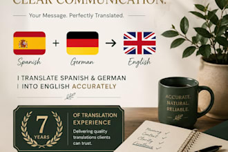 translate spanish or german to english with accuracy