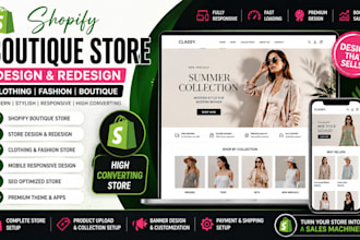 design shopify boutique store redesign shopify website boutique clothing store