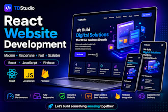 build a responsive website using react and firebase