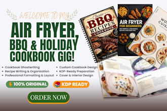 format ghost write design air fryer cookbook BBQ cookbook holiday recipe book