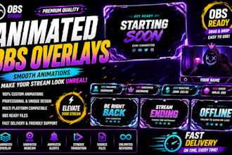create animated obs stream overlays and alerts