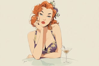 pin up girl and pin up girl illustration