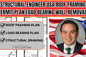 structural engineer USA roof framing permit plan load bearing wall removal plan