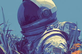 draw you a cool astronaut design
