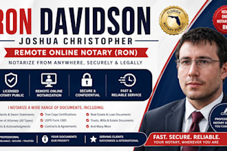 draft legal doc, power of attorney, affidavit and notarize true copy cert