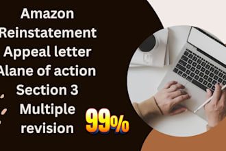 write a professional amazon appeal letter for suspended account and amazon poa
