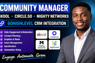 setup skool circle mighty networks community, be your expert community manager