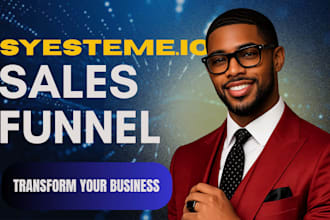 build a high converting systeme io sales funnel, website and automation