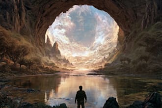 design a dreamy surreal or fantasy album cover