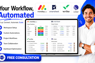 setup monday com smartsheet wrike and linear software workflows