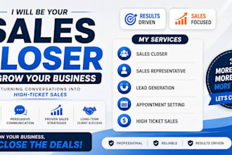 be commission based sales closer high ticket sales b2b sales closer sales agent