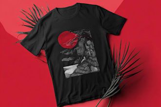 draw a custom tshirt design for your brand or band