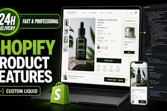 develop custom shopify product page features with liquid
