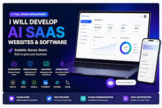 develop ai saas websites and software as a full stack developer