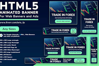 design attractive animated HTML5 banner ads