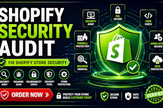 do shopify security audit and fix shopify store security