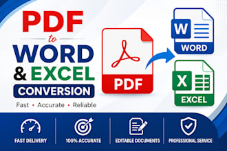 convert PDF files to word and  excel
