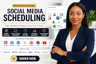 schedule social media posts using metricool, buffer, later, hootsuite and publer