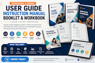 design user guide, instruction manual, booklet, workbook