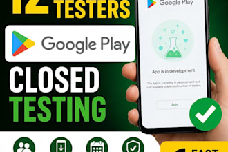 do google play closed testing with 12 real testers for app approval