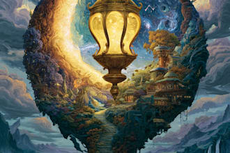design a dreamy surreal or fantasy music cover or album