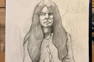 draw a custom cowboy or western style ink sketch portrait