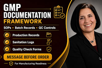 develop gmp documentation framework, sops, batch records and qc controls