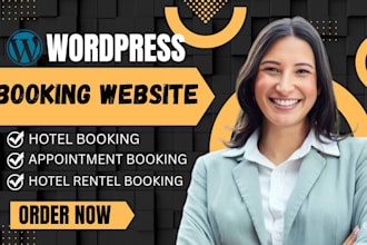 design wordpress booking website, hotel booking, appointment booking system