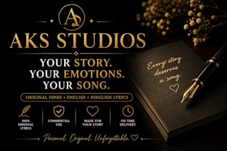 write original custom song lyrics inspired by your story
