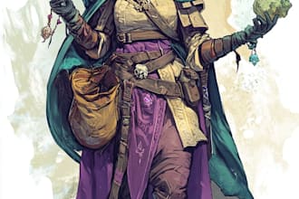 fantasy dnd character illustration