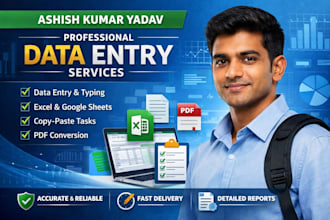 do accurate data entry, copy paste, web research and excel data entry