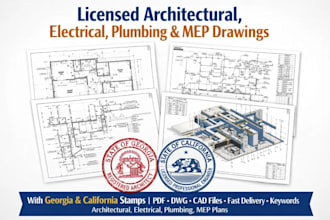 design mep drawings, hvac systems and plumbing plans for tennessee building
