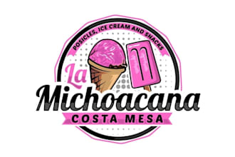 create creative and good looking ice cream logo design