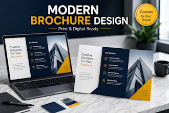 design a professional trifold or bifold brochure in canva